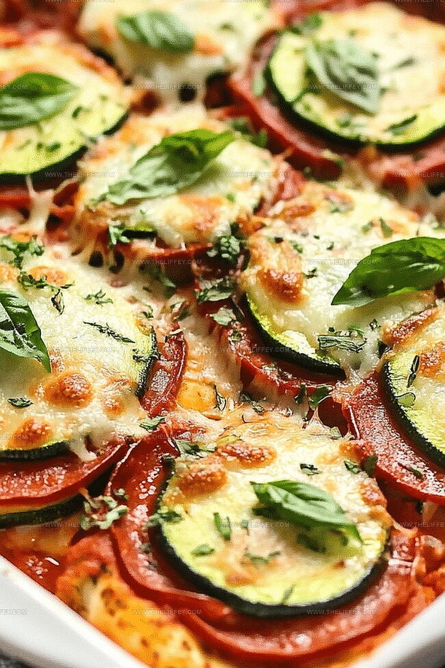 Zucchini Pizza Casserole Loaded with Flavor and Cheese