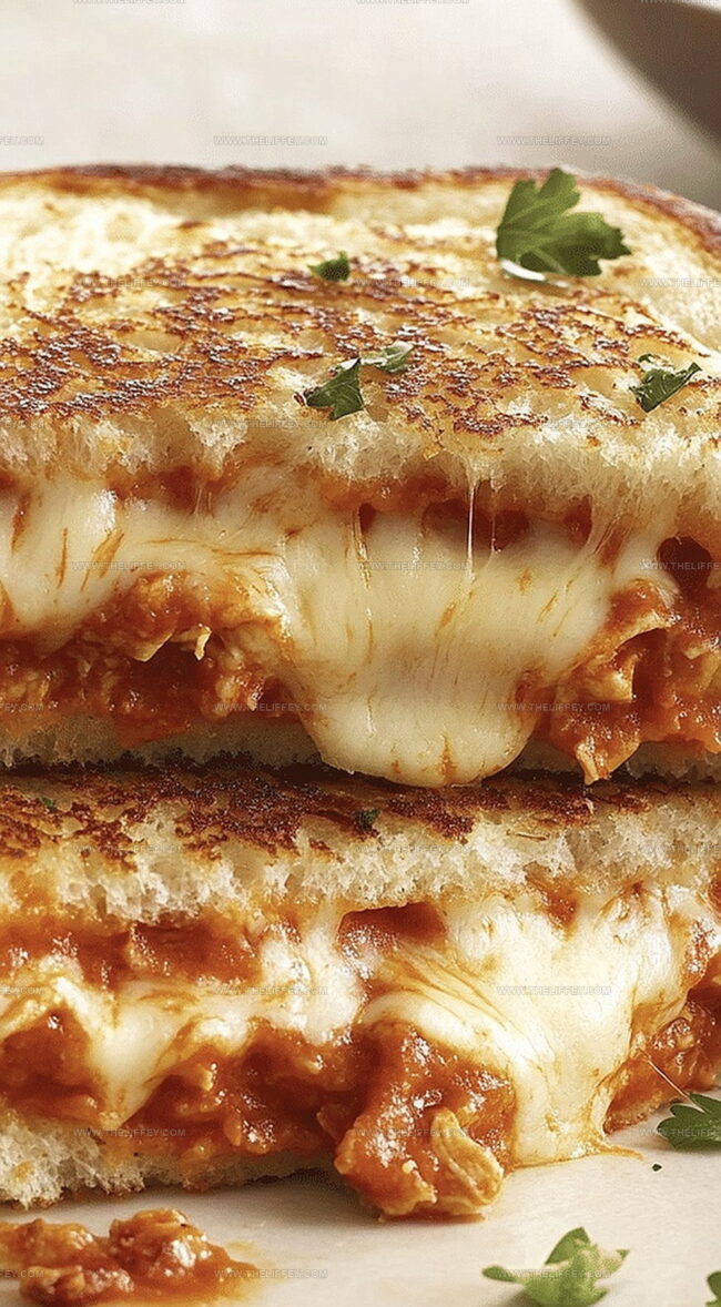 Lazy Chicken Parmesan Grilled Cheese Overview