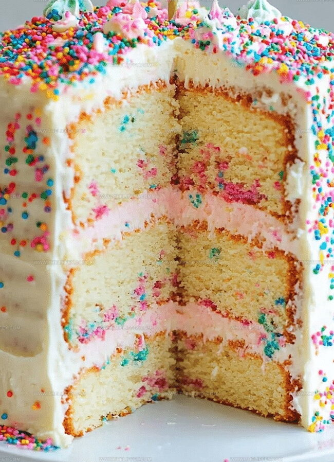 Tricks for Funfetti Layer Cake