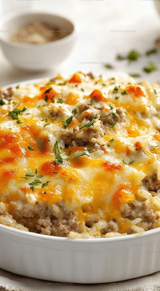 Cheesy Hamburger Rice Casserole Overview