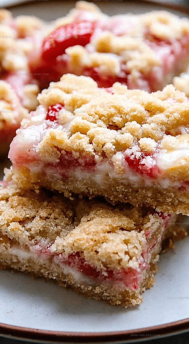 Lemon Strawberry Crumb Bars That Pop