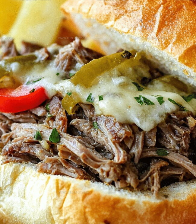 Stepwise Guide to Preparing Italian Beef Sandwich