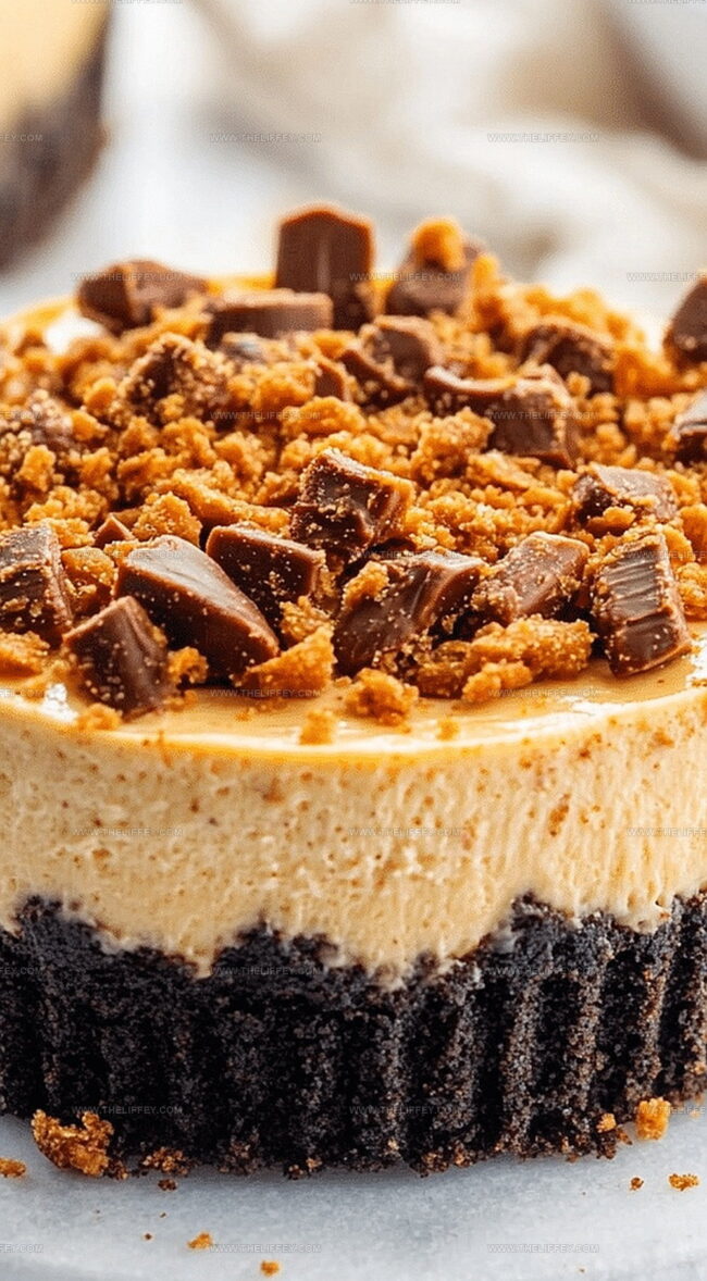 Peanut Butter Butterfinger Cheesecake Delight