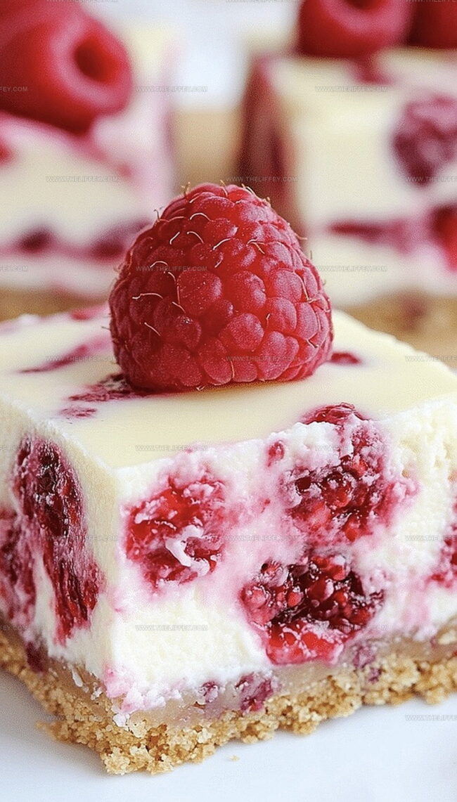 White Chocolate Raspberry Cheesecake Bars Charm