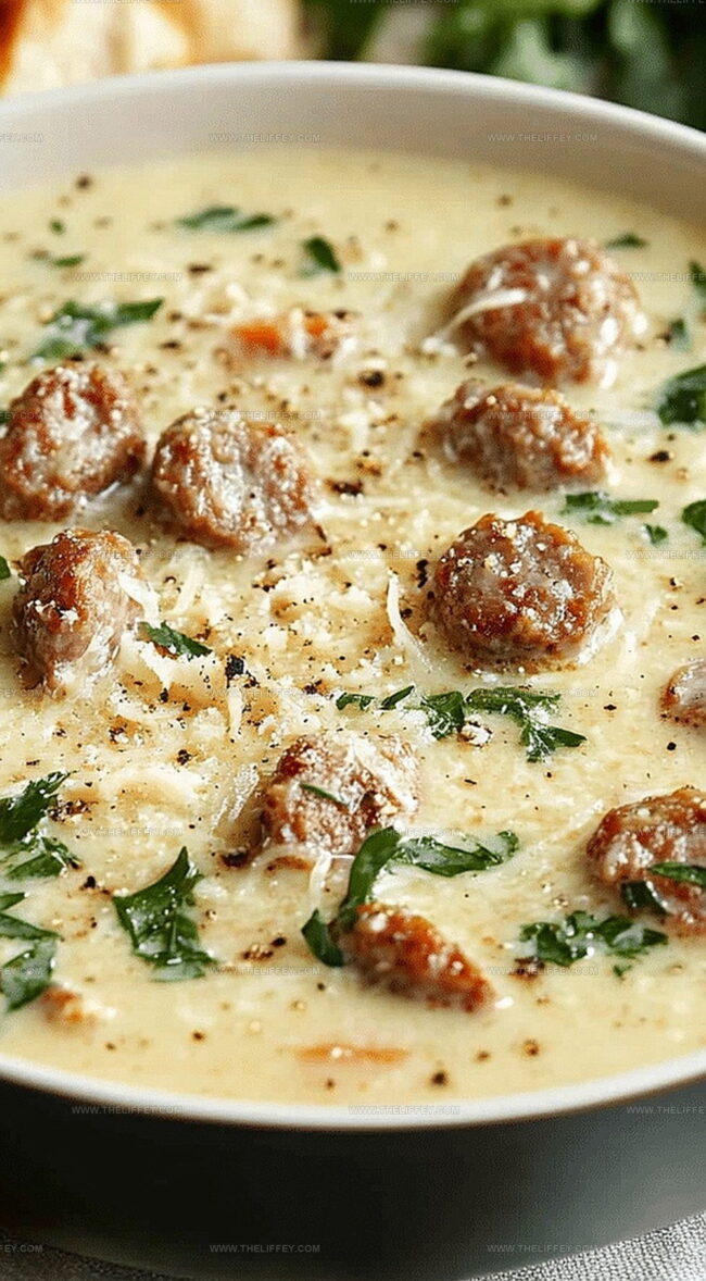 Creamy Parmesan Italian Sausage Soup To Warm Your Soul