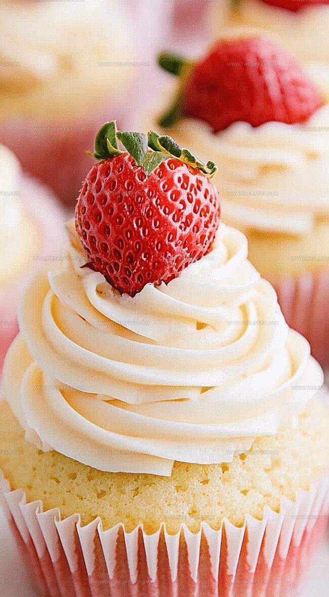 White Chocolate Strawberry Cupcakes: Sweet and Elegant