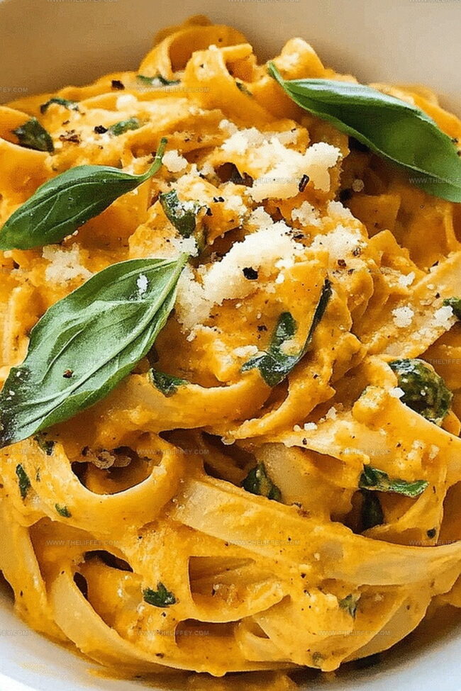Creamy Pumpkin Pasta Dish Features