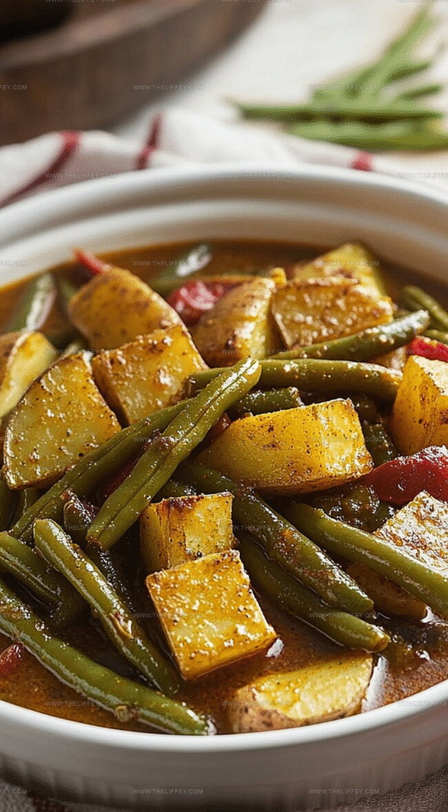 Cajun Smothered Green Beans & Potatoes with a Kick