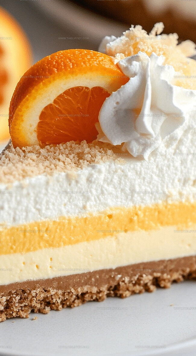 No-Bake Orange Creamsicle Cheesecake with Zesty Taste