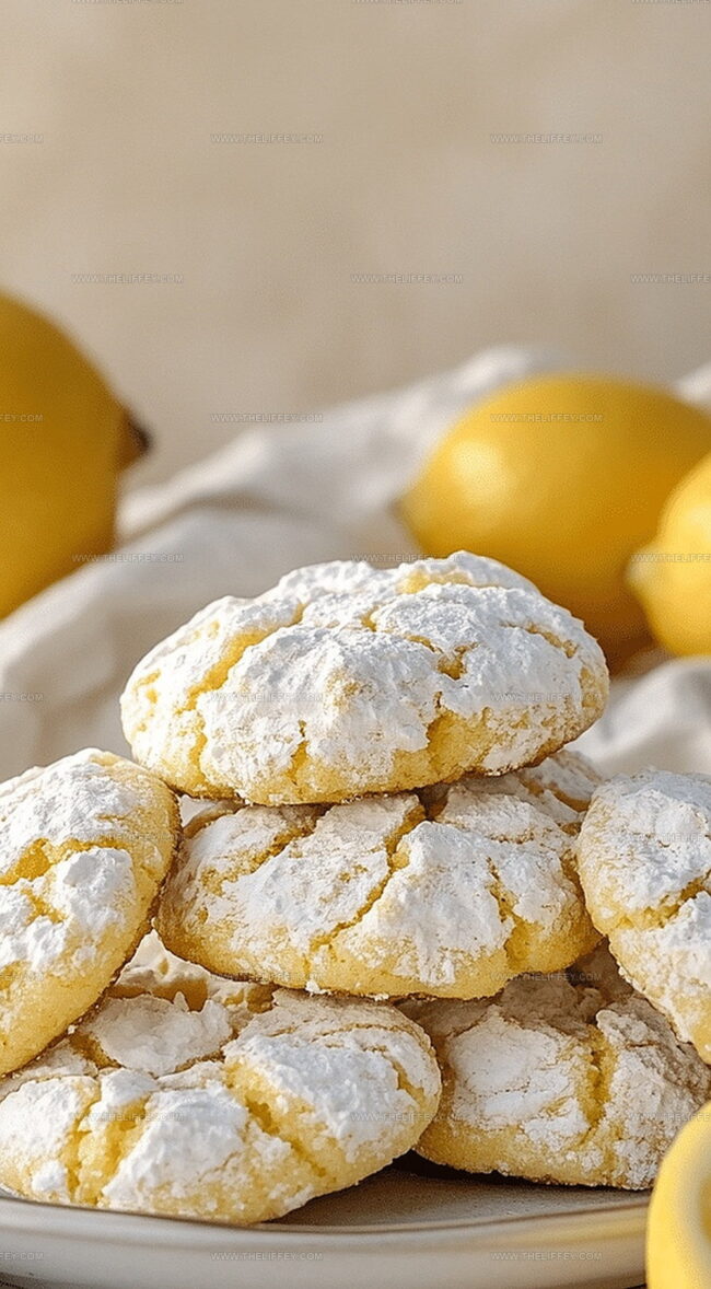 Lemon Crinkle Cookies That Sparkle