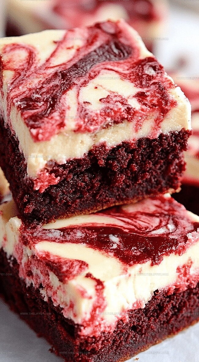 Red Velvet Cheesecake Swirl Brownies Sensation