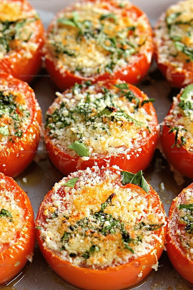 Deliciously Simple Baked Parmesan Tomatoes