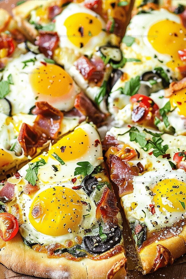 Breakfast Pizza Loaded with Savory Ingredients
