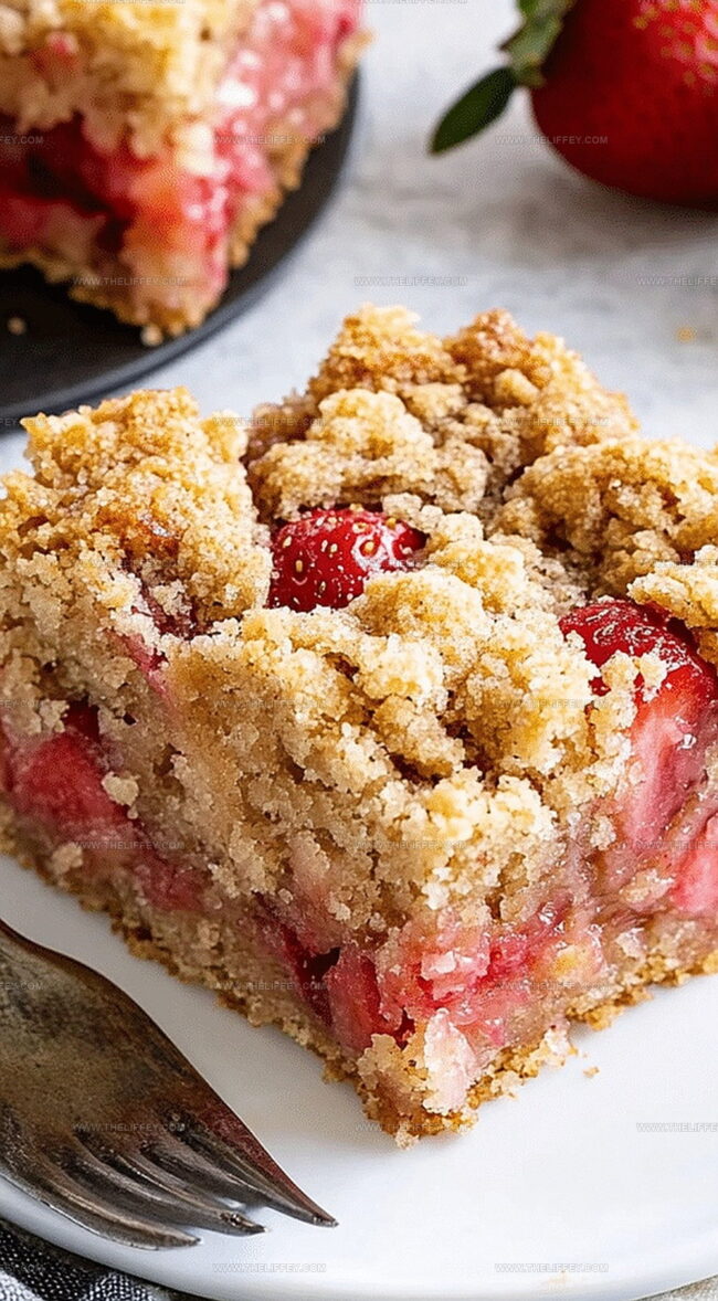 Strawberry Rhubarb Crumb Bars That Impress