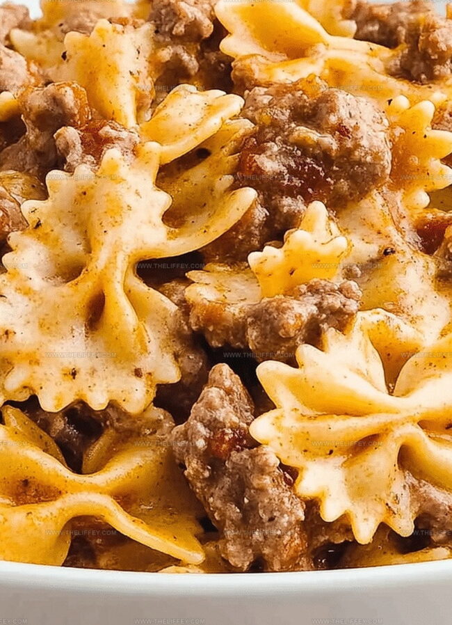 Flavor Variations for Beef and Bowtie Pasta with Alfredo Sauce