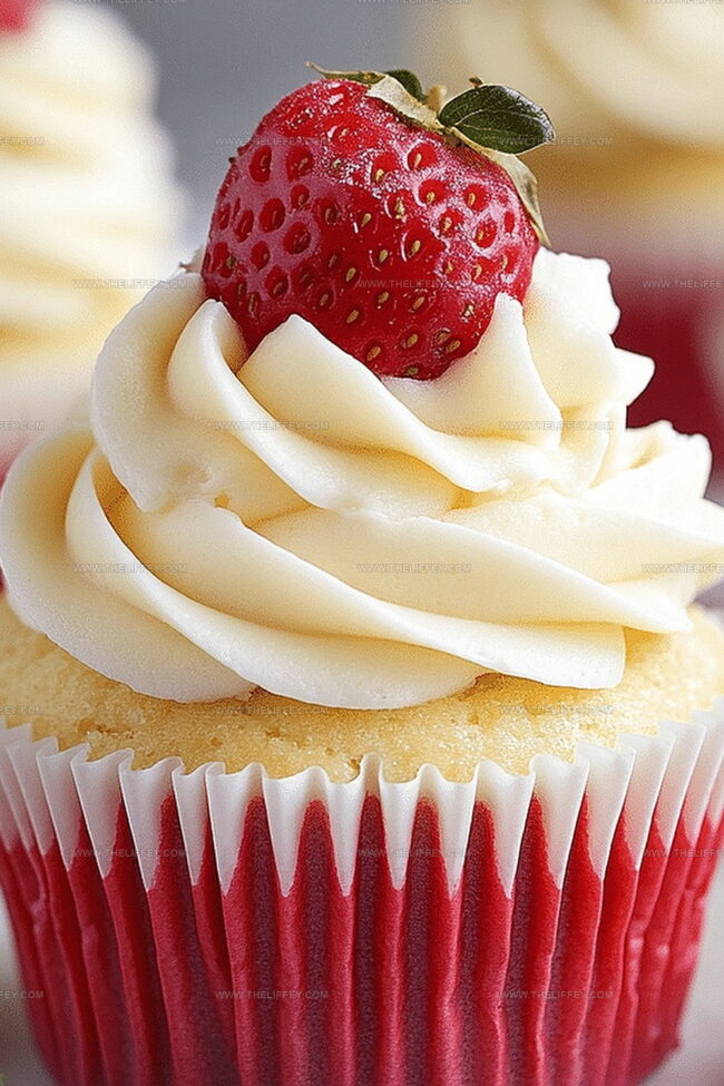 White Chocolate Strawberry Cupcakes to Enjoy
