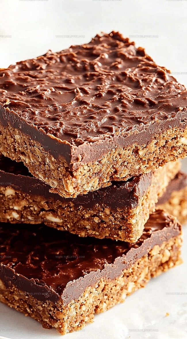 No-Bake Chocolate Peanut Butter Bars That Shine