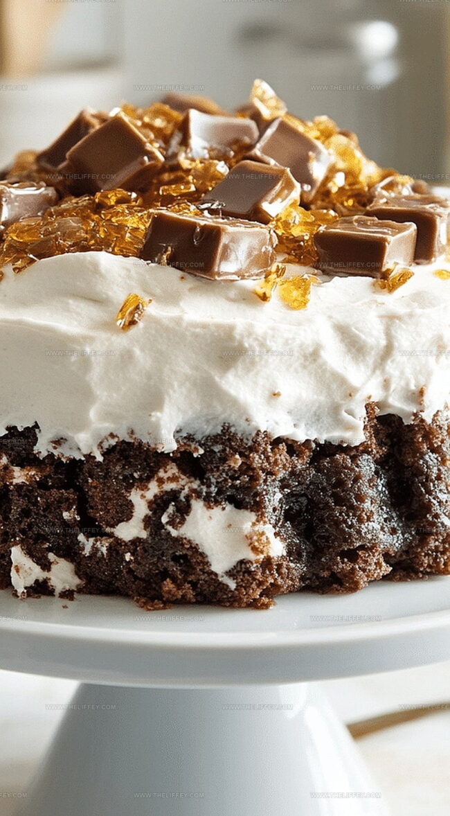 Heath Bar Poke Cake Packed with Flavor