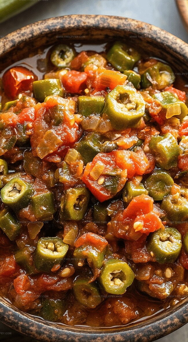 Stewed Okra and Tomatoes Full of Southern Comfort